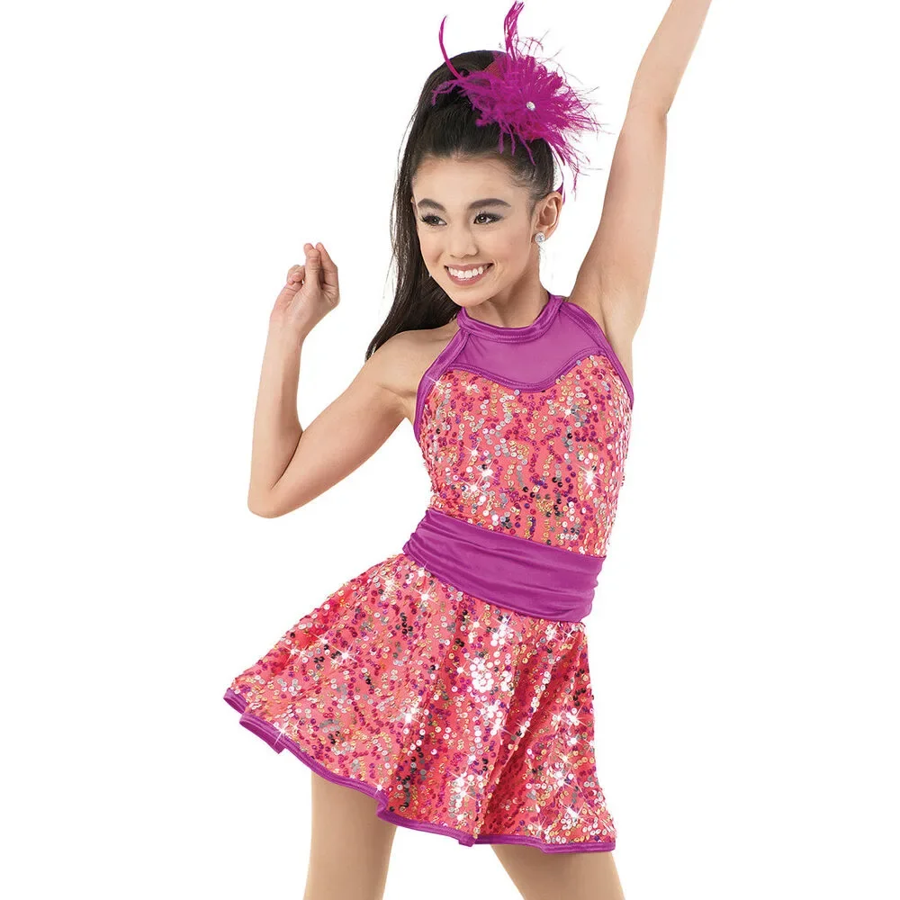 Pre-Owned Dance Costume Weissman 9603 Small Child Pink Jazz